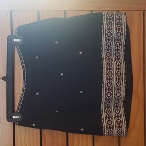 Madewell  black embroidered mini skirt